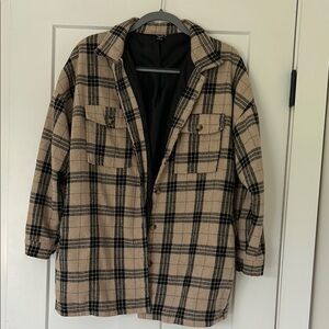 Windsor Black and Cream Plaid Jacket